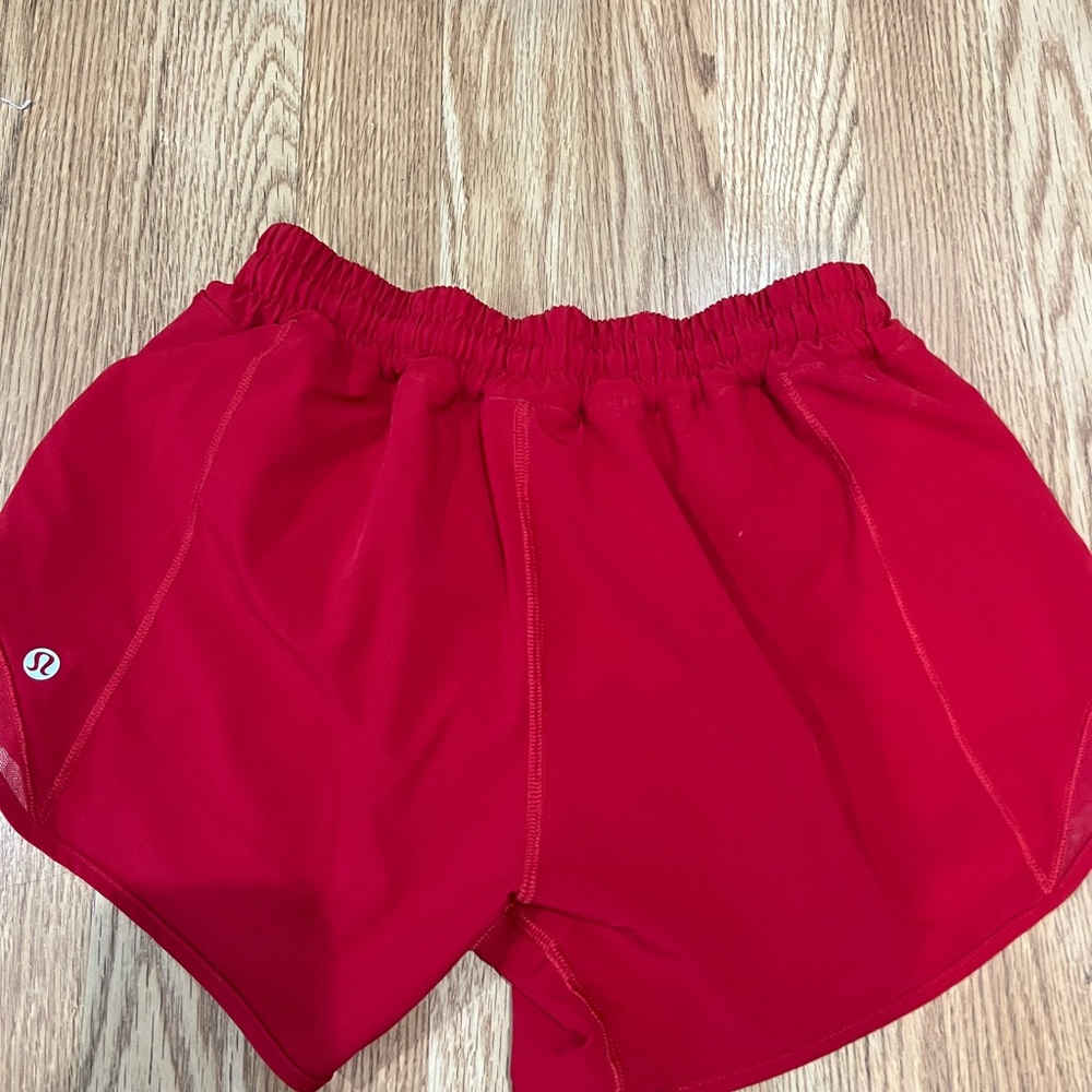 Red Lululemon shorts - size 4